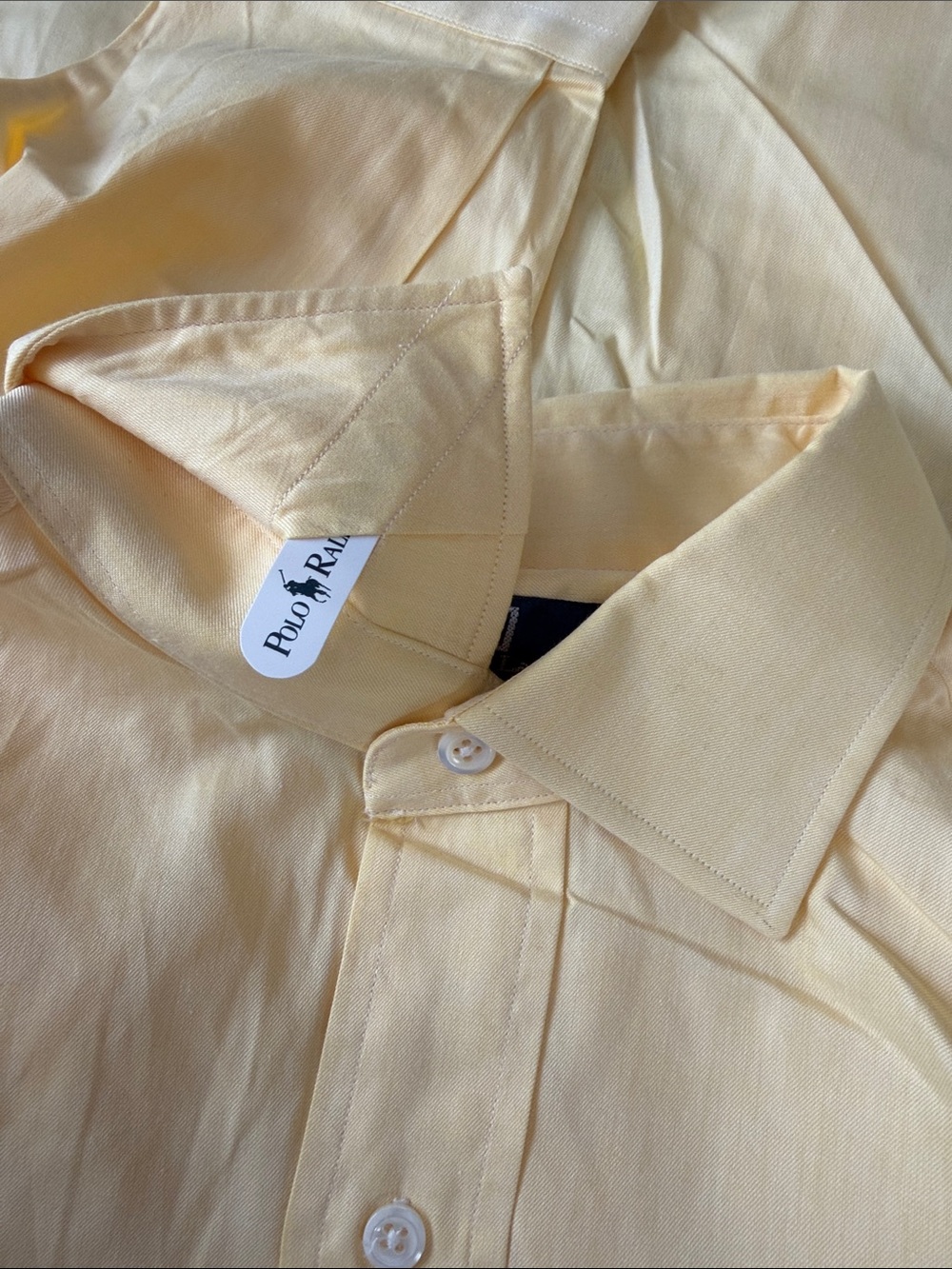 Polo by Ralph Lauren Men's bright Yellow long sleeve Dress Shirt 15,5 / 35 - Picture 10 of 10